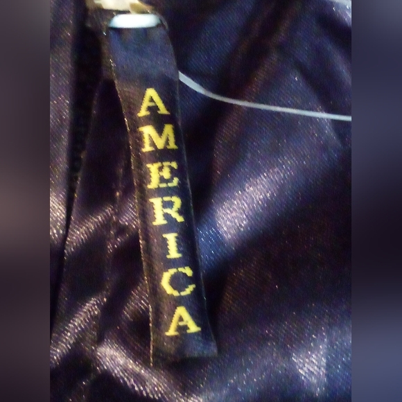 America Soccer Football Reverseable Satin Varsity Team Jacket Coat Men's L Blue - Picture 9 of 15